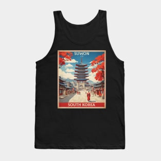 Suwon South Korea Travel Tourism Retro Vintage Tank Top